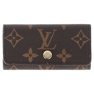 Louis Vuitton Key Holder Case in Brown Coated Canvas